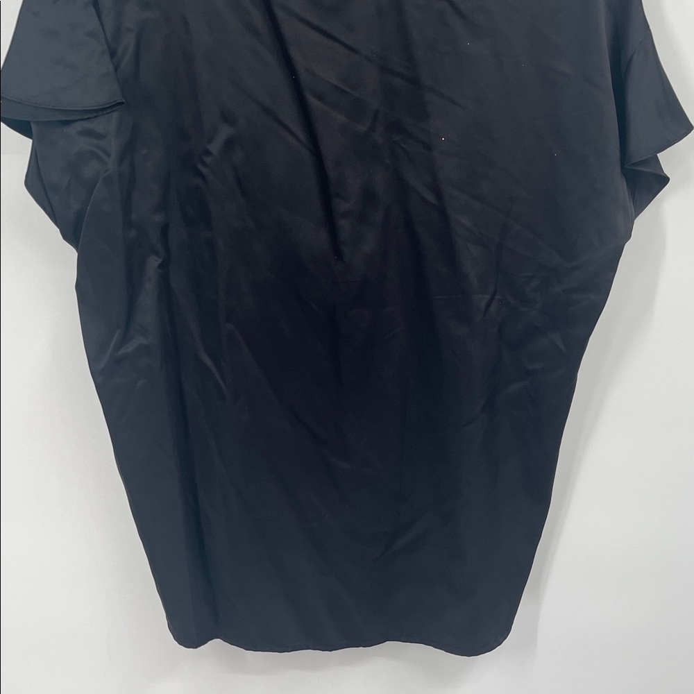Victorias Secret Black Ruffle Robe One Size - Picture 7 of 8